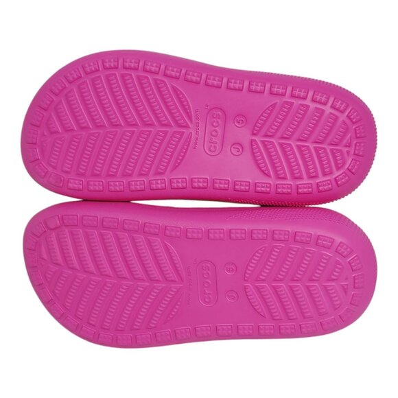Crocs Classic Spring Jibbitz Clogs Kids Size J5 Pink Palm Trees 1.5" Platform - Picture 7 of 8
